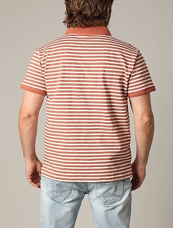 Polo homme coton coupe standard et manches courtes à rayures 'Deeluxe'