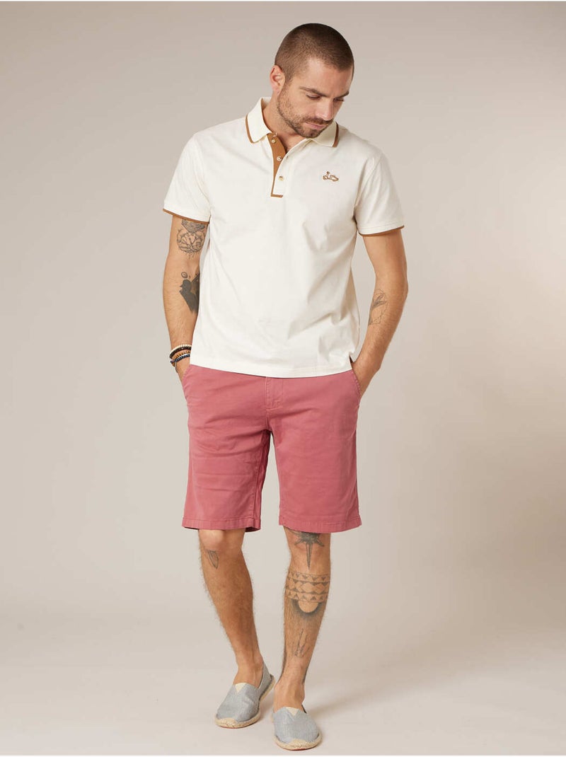 Polo homme en 100% coton 'Deeluxe' Blanc - Kiabi