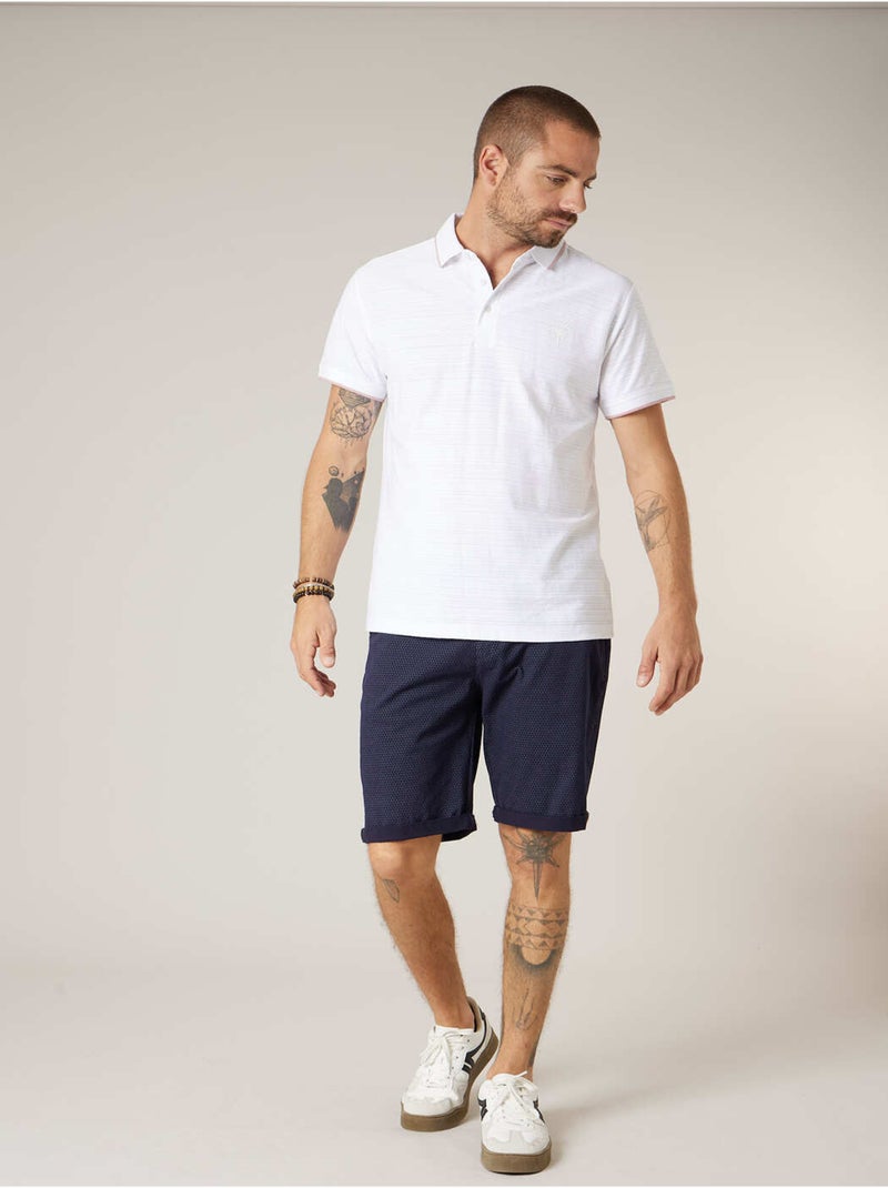 Polo homme en 100% coton 'Deeluxe' Blanc - Kiabi
