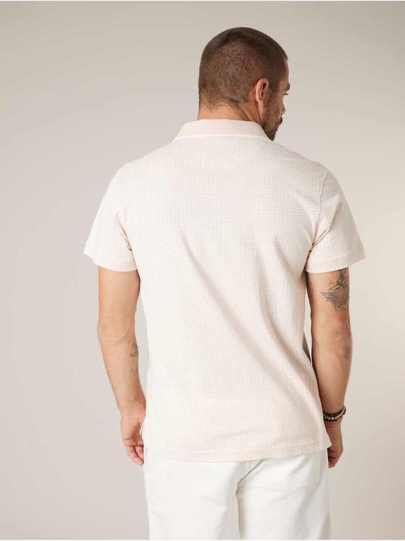 Polo homme en 100% coton 'Deeluxe' Crème - Kiabi