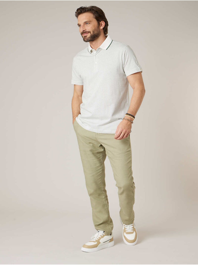 Polo homme en 100% coton 'Deeluxe' Ecru - Kiabi
