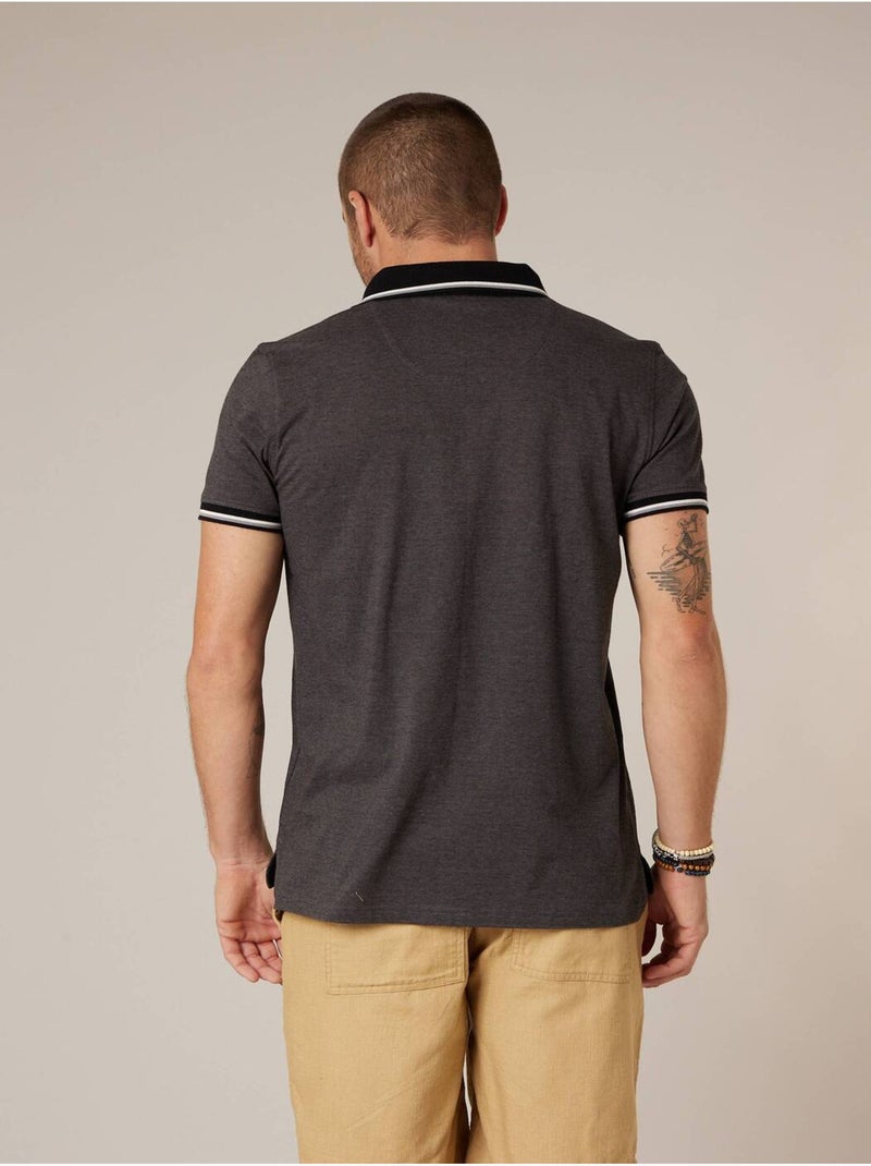 Polo homme en 100% coton 'Deeluxe' Noir - Kiabi