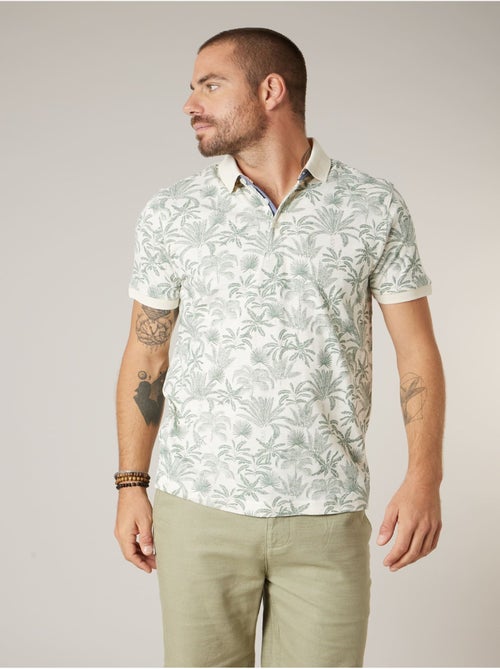 Polo homme en 100% coton effet flammé 'Deeluxe' - Kiabi