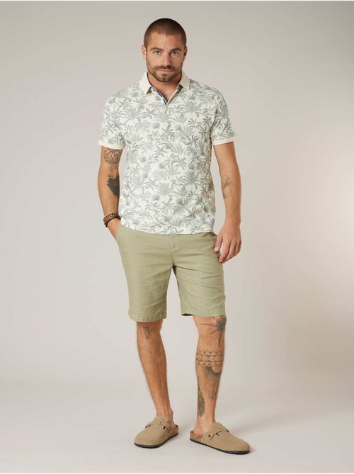 Polo homme en 100% coton effet flammé 'Deeluxe' - Kiabi