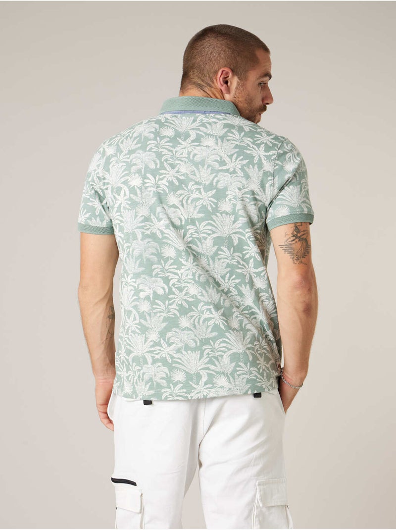 Polo homme en 100% coton effet flammé 'Deeluxe' Blanc - Kiabi
