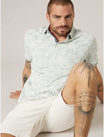 Polo homme en 100% coton effet flammé 'Deeluxe'