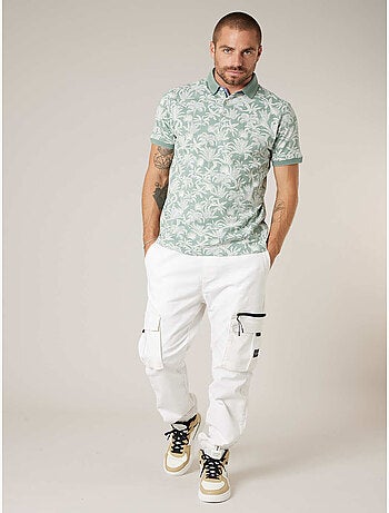 Polo homme en 100% coton effet flammé 'Deeluxe'