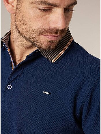 Polo homme en 100% coton gauffré 'Deeluxe'