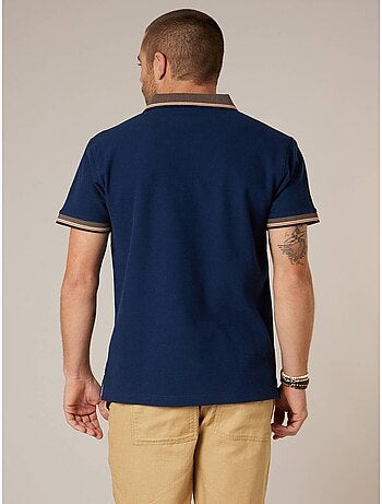 Polo homme en 100% coton gauffré 'Deeluxe'