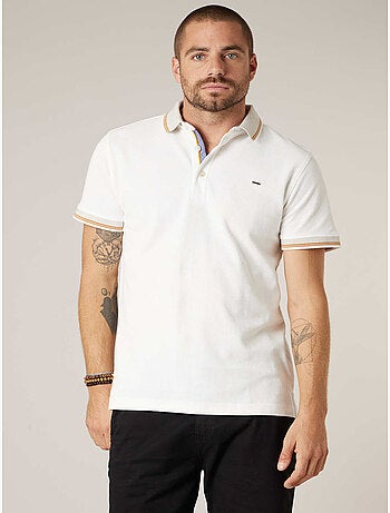 Polo homme en 100% coton gauffré 'Deeluxe'