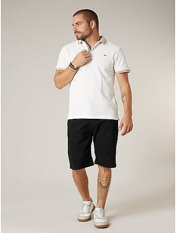 Polo homme en 100% coton gauffré 'Deeluxe'