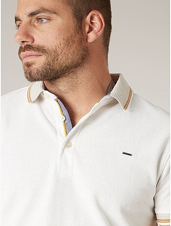 Polo homme en 100% coton gauffré 'Deeluxe'