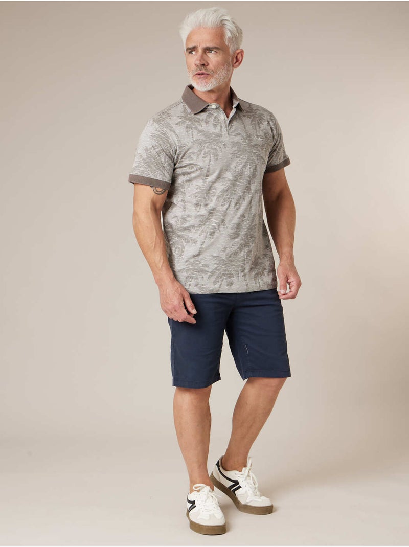 Polo homme en 100% jersey coton 'Deeluxe' Gris - Kiabi