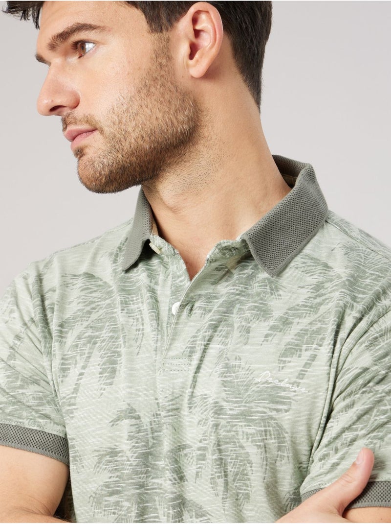 Polo homme en 100% jersey coton 'Deeluxe' Vert chèvrefeuille - Kiabi