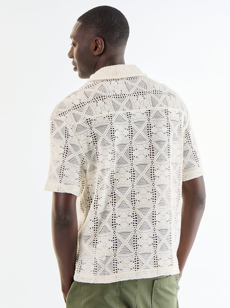 Polo homme en coton à manches courtes Blanc - Kiabi