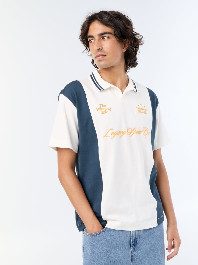 Polo homme en coton à manches courtes Blanc - Kiabi