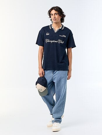 Polo en coton à manches courtes pour homme