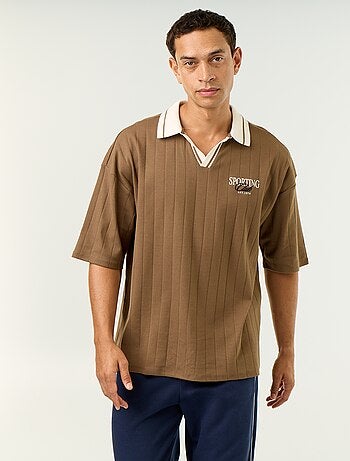 Polo Homme en coton à motif fantaisie