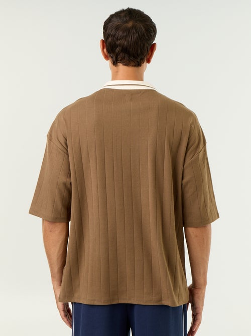 Polo Homme en coton à motif fantaisie - Kiabi