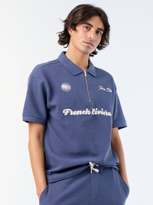 Polo homme en coton avec motif placé - Kiabi Polo homme en coton avec motif placé - Kiabi