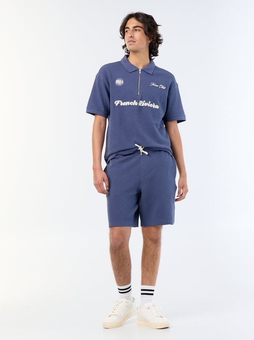 Polo homme en coton avec motif placé - Kiabi Polo homme en coton avec motif placé - Kiabi