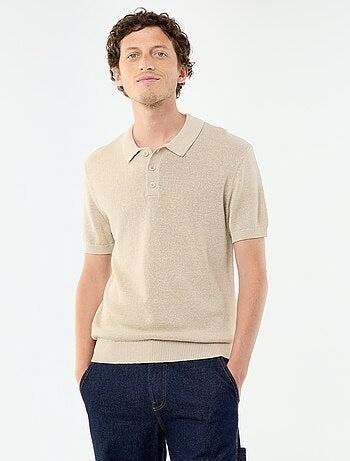Polo en coton à manches courtes pour homme