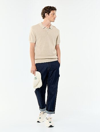 Polo en coton à manches courtes pour homme