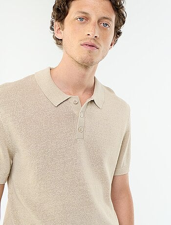 Polo en coton à manches courtes pour homme
