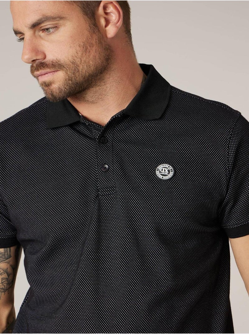 Polo homme en coton 'Deeluxe' Noir - Kiabi
