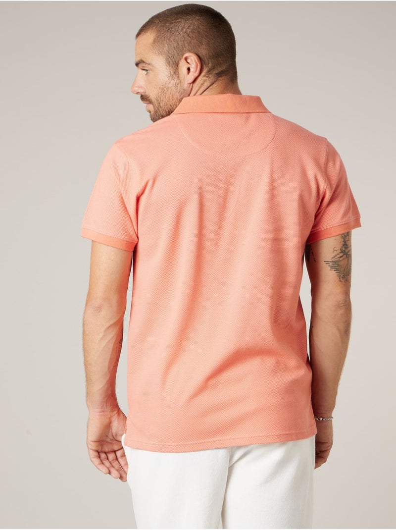 Polo homme en coton 'Deeluxe' Orange mandarine - Kiabi