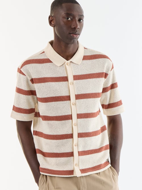 Polo homme en coton fantaisie - Kiabi Polo homme en coton fantaisie - Kiabi