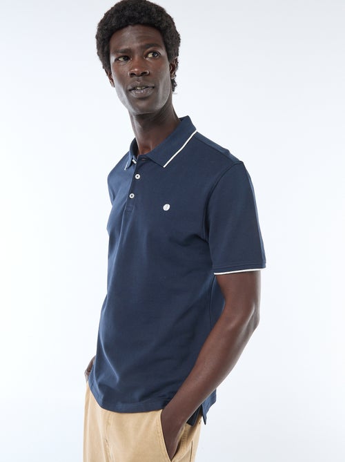 Polo Homme en coton uni à manches courtes - Kiabi Polo Homme en coton uni à manches courtes - Kiabi
