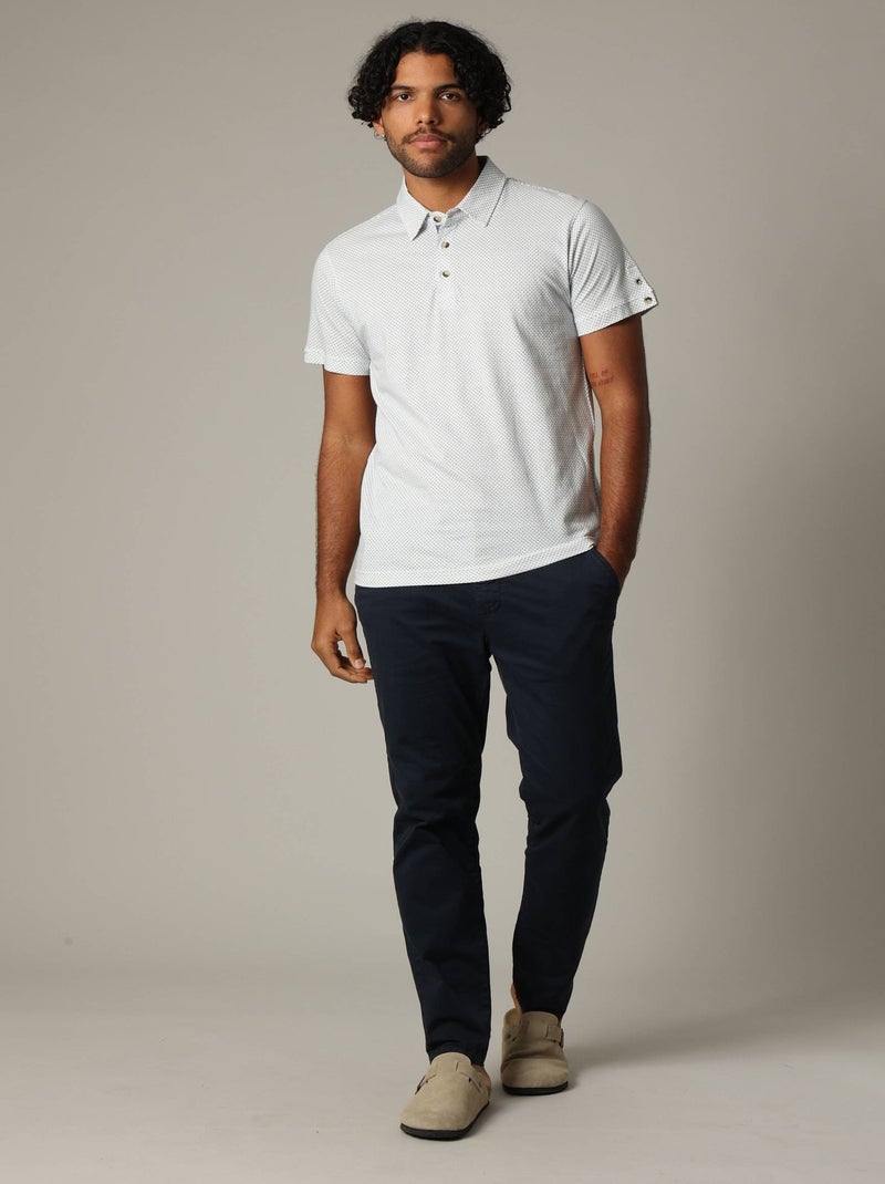 Polo homme en jersey 'Deeluxe' Ecru - Kiabi