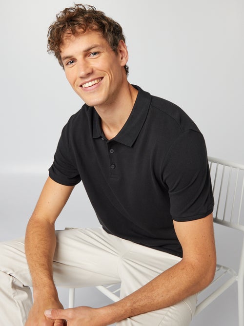 Polo homme en maille piquée à manches courtes - Kiabi Polo homme en maille piquée à manches courtes - Kiabi