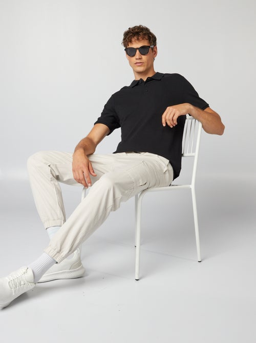 Polo homme en maille piquée à manches courtes - Kiabi Polo homme en maille piquée à manches courtes - Kiabi