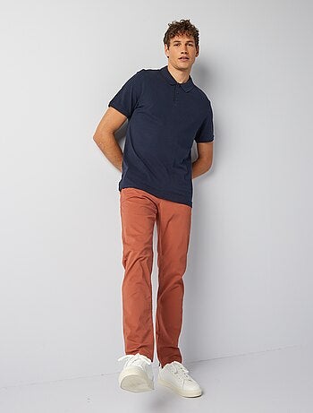 Polo à manches courtes homme en maille piquée uni