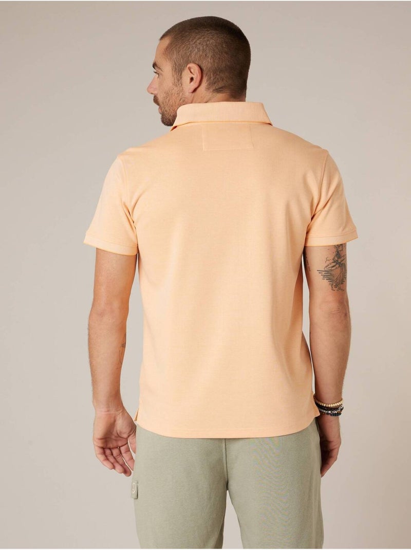 Polo homme en matière piquée 'Deeluxe' Orange - Kiabi
