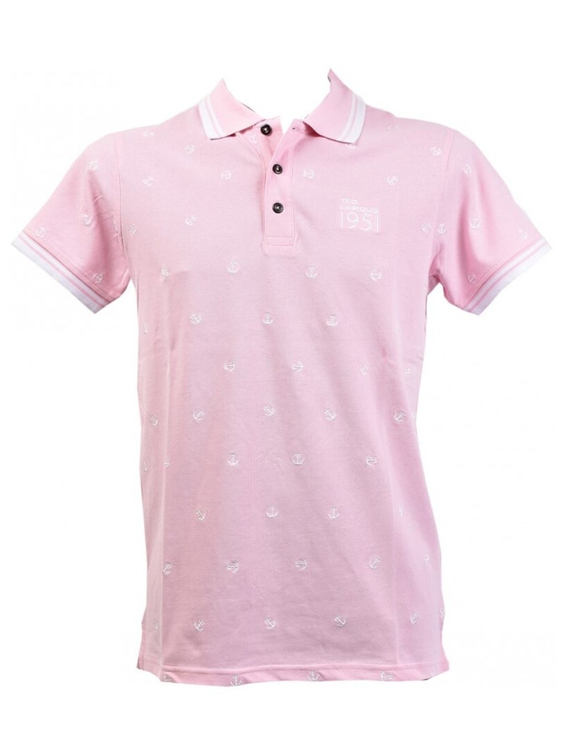 Polo homme TED LAPIDUS en Coton Confort et Qualité Rose - Kiabi