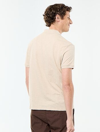 Polo uni pour homme à manches courtes