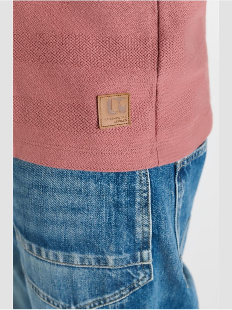 Polo IMPO 'Le Temps Des Cerises' Rose - Kiabi