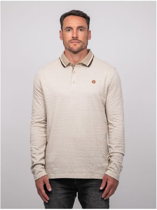 Polo jacquard col rayé manches longues pirataxo - Kiabi Polo jacquard col rayé manches longues pirataxo - Kiabi