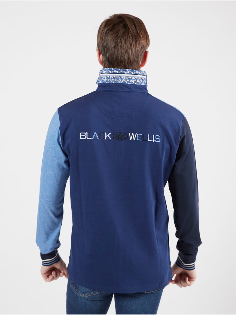POLO JARDIN D’HIVER QUADRI Bleu marine - Kiabi