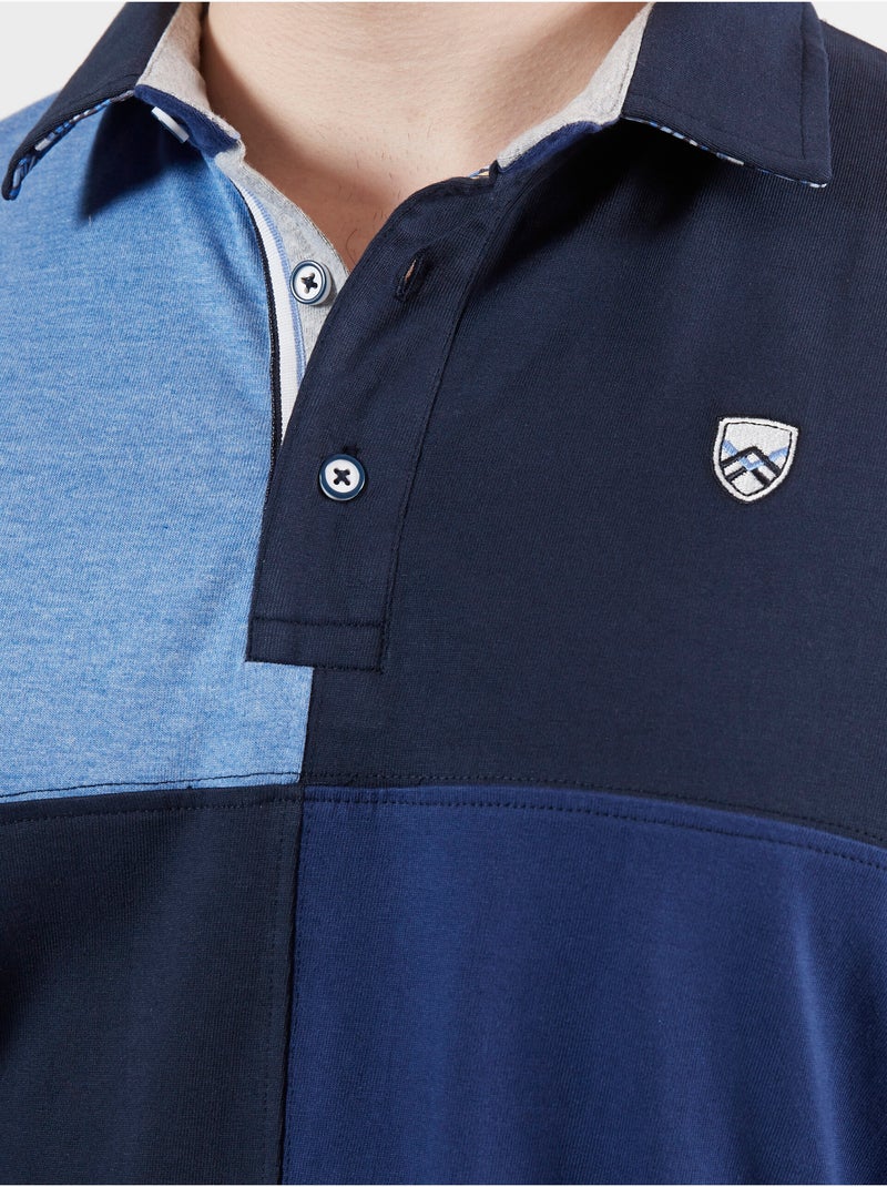 POLO JARDIN D’HIVER QUADRI Bleu marine - Kiabi