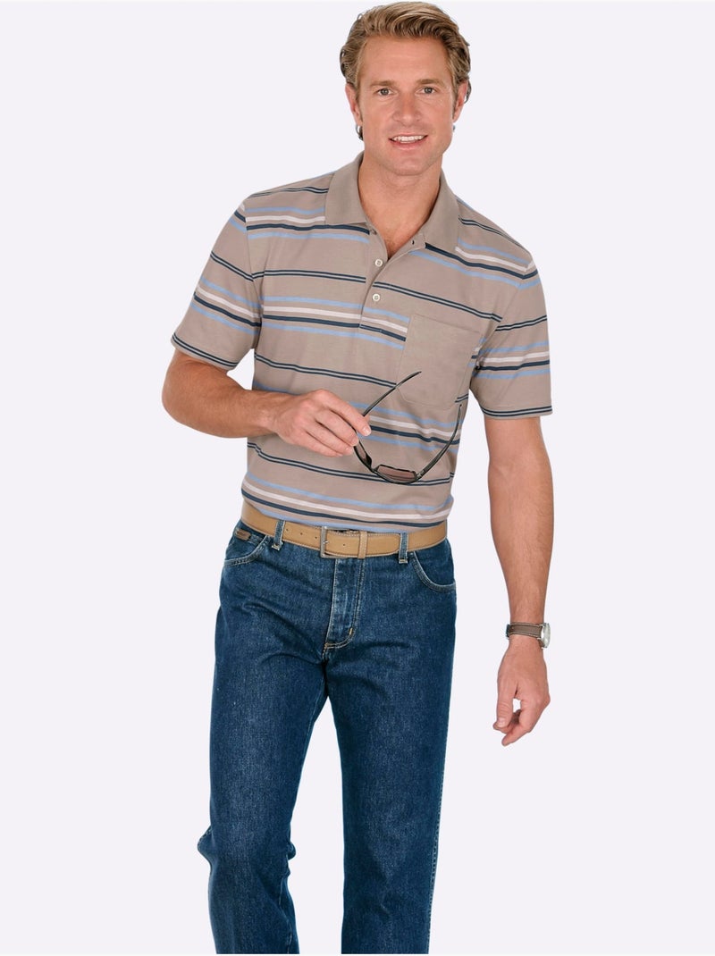 Polo Jersey Fin - Taille Standard - Moda Vilona Beige - Kiabi