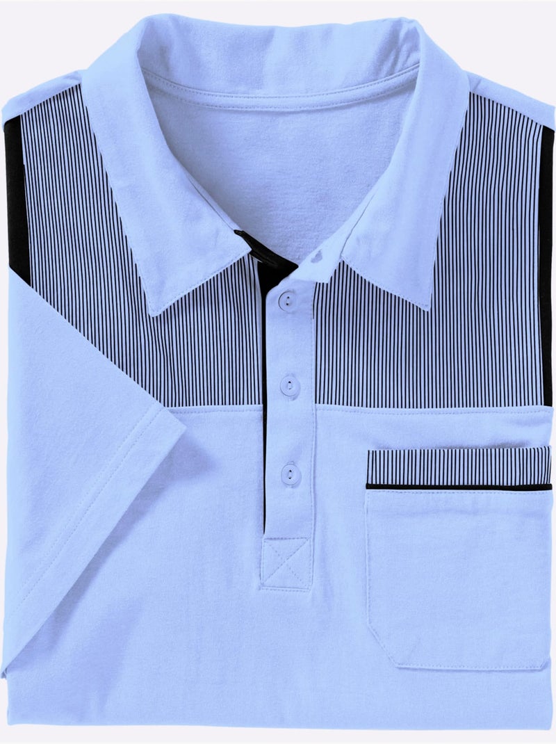 Polo Jersey Fin - Taille Standard - Moda Vilona Bleu clair - Kiabi