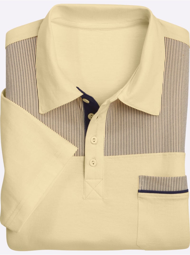 Polo Jersey Fin - Taille Standard - Moda Vilona Bleu marine - Kiabi