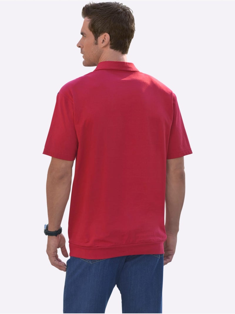 Polo Jersey Fin - Taille Standard - Moda Vilona Bleu Rouge - Kiabi