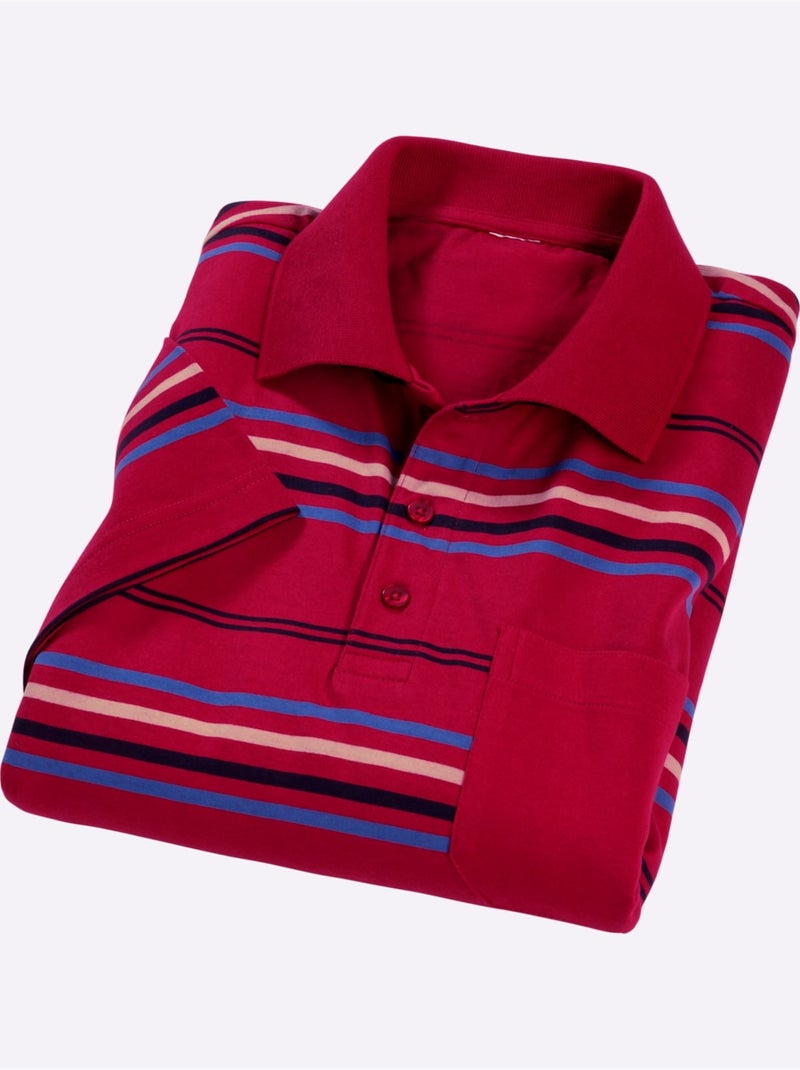Polo Jersey Fin - Taille Standard - Moda Vilona Cerise - Kiabi