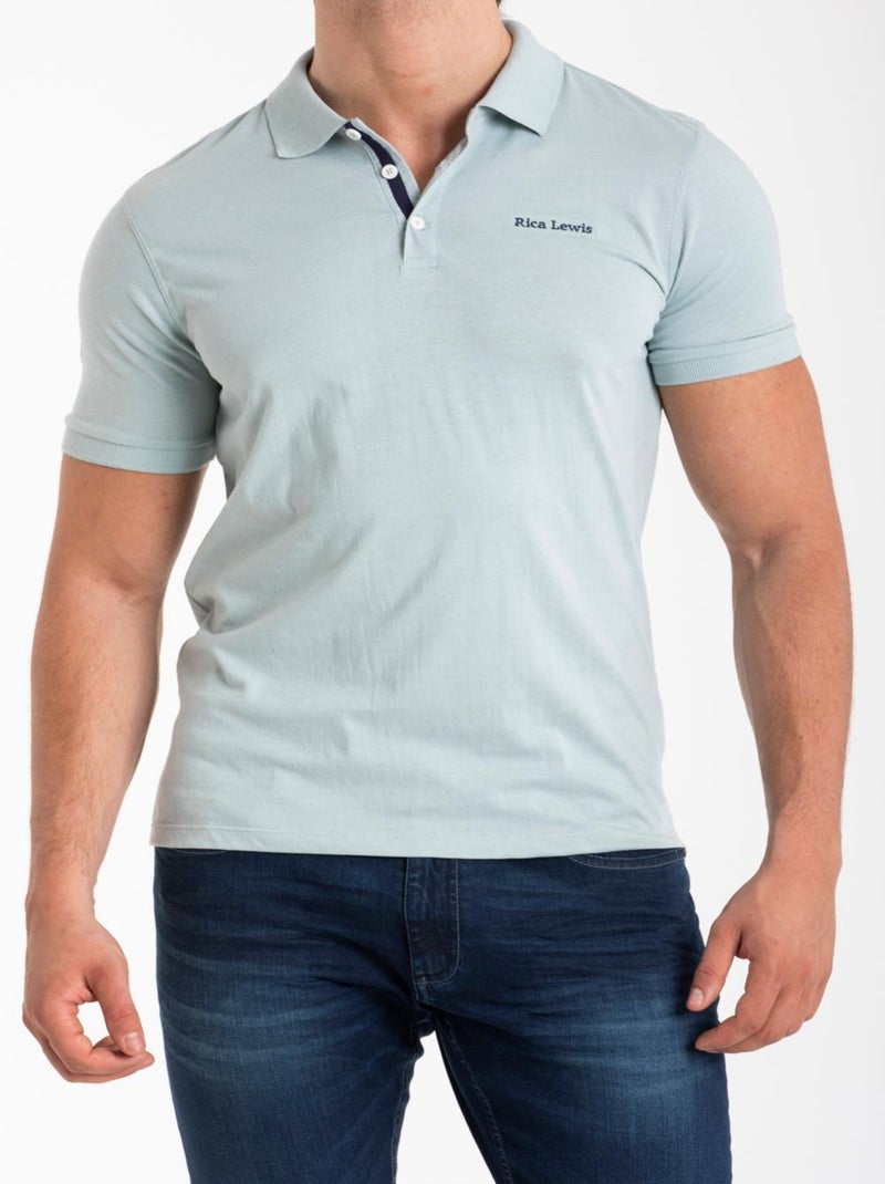 Polo jersey GEREMI 'Rica Lewis' Bleu ciel - Kiabi