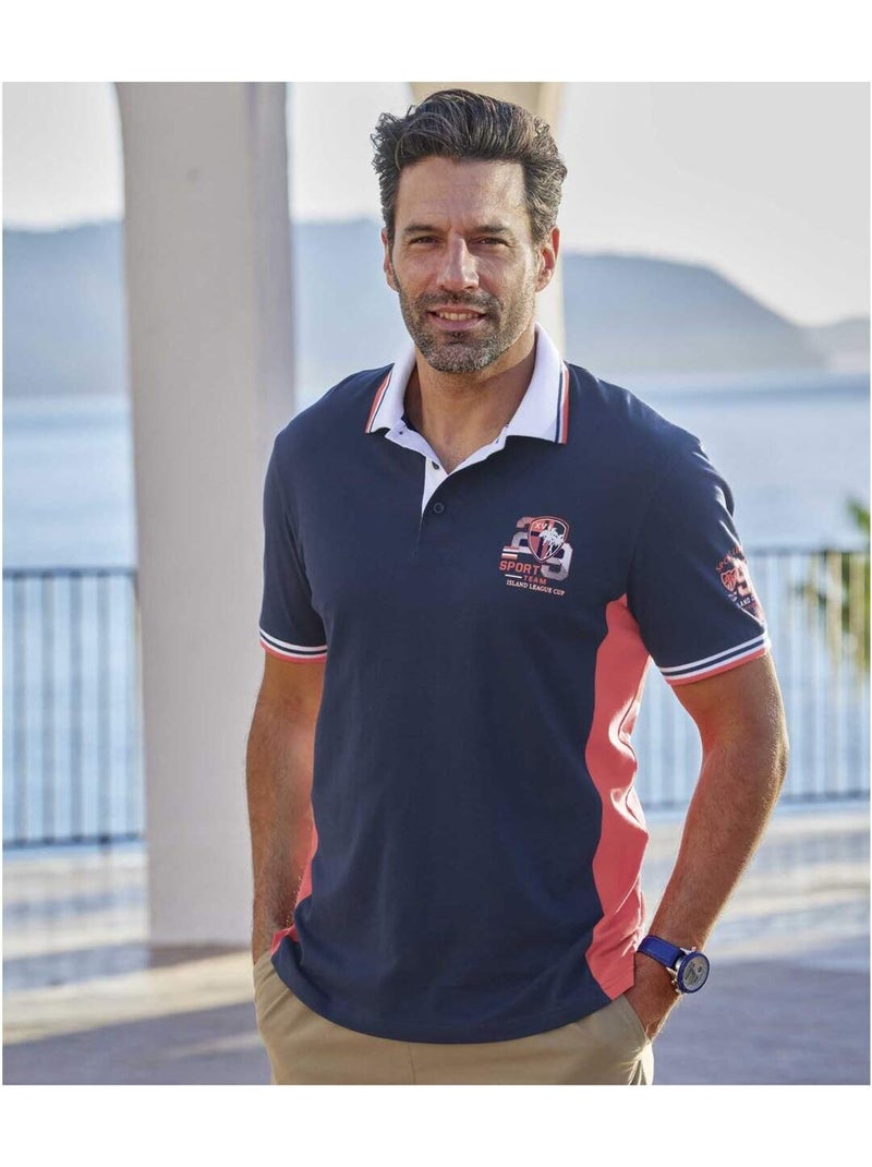 Polo jersey island cup   - atlas for men Bleu marine - Kiabi
